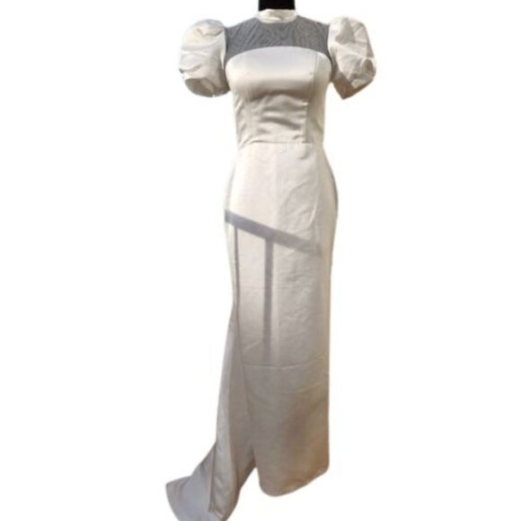 Grace Kelly Style Elegant Classy Wedding Evening Cocktail Couture Runway Dress - Picture 5 of 16